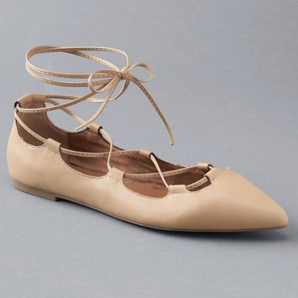 Gap lace up ballet flats